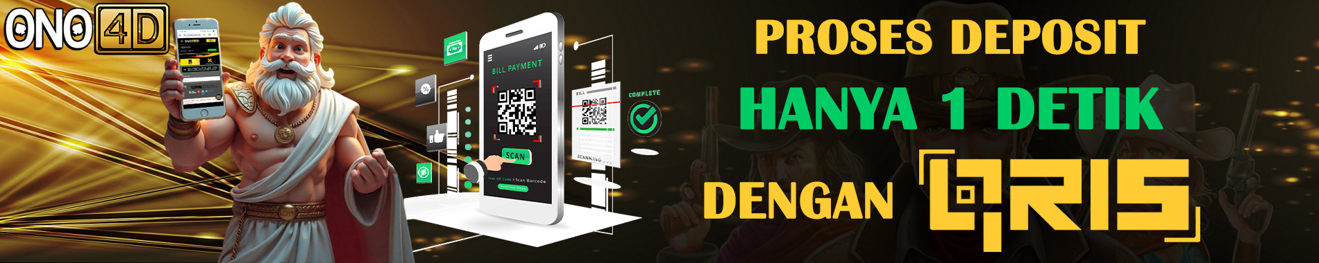 Deposit QRIS 1 Detik ONO4D